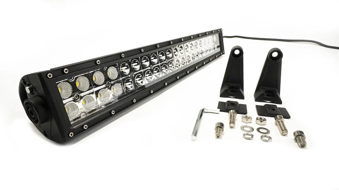77020 – SOUTHERN TRU Light Bar, LED Bulb 20 Inch Length Straight Dual Row 40 Amber/ White LED 3 Watt Bulb 120 Watt/ 1...